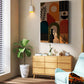 Earth & Elements contemporary geometric botanical canvas wall art featuring earthy arches, geometric patterns, botanical silhouettes and decorative vessels