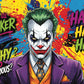 Joker Vibrant Villain Pop Art Canvas Wall Art with colorful comic-style design for modern living room dŽcor